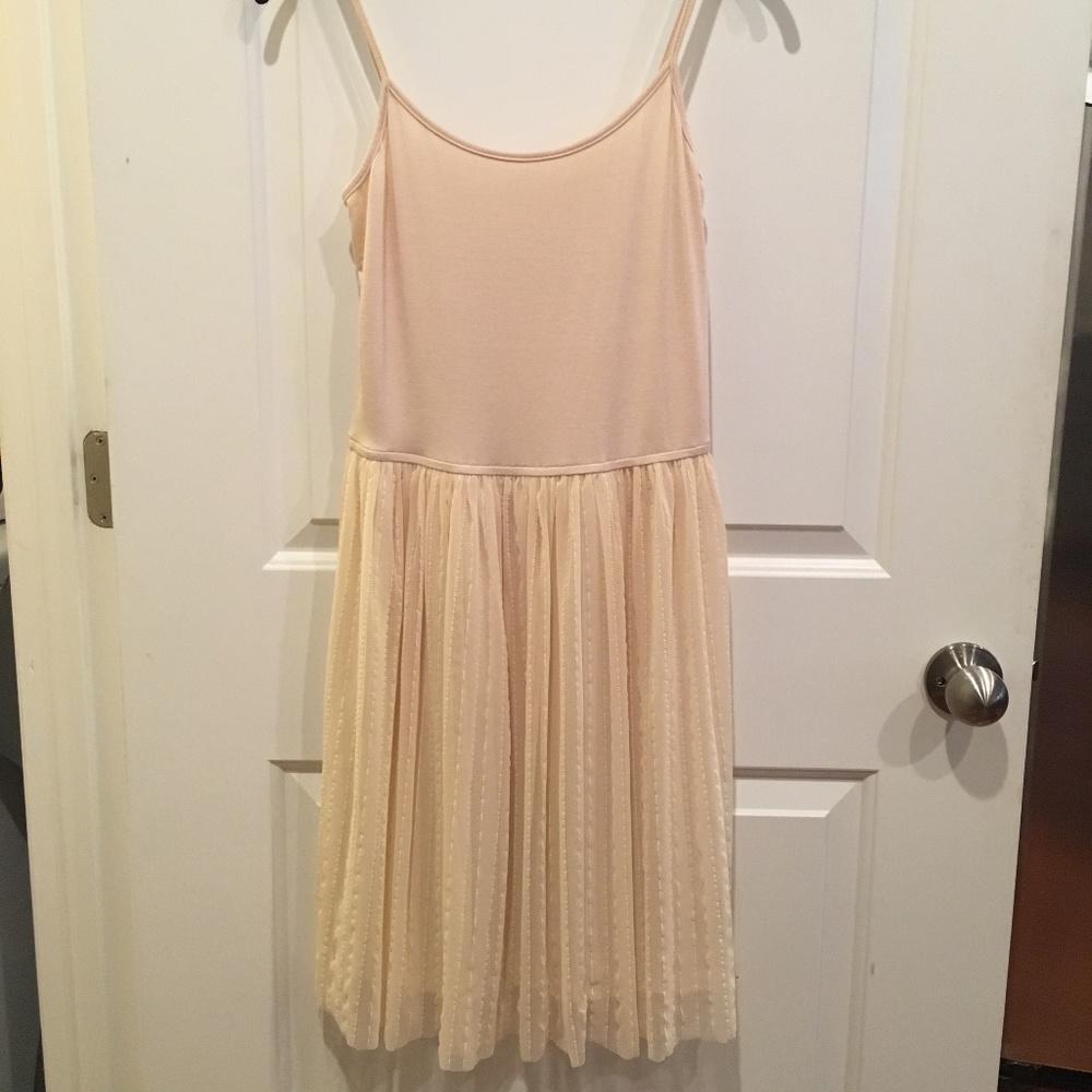 Champagne Dress w/ Chiffon Skirt